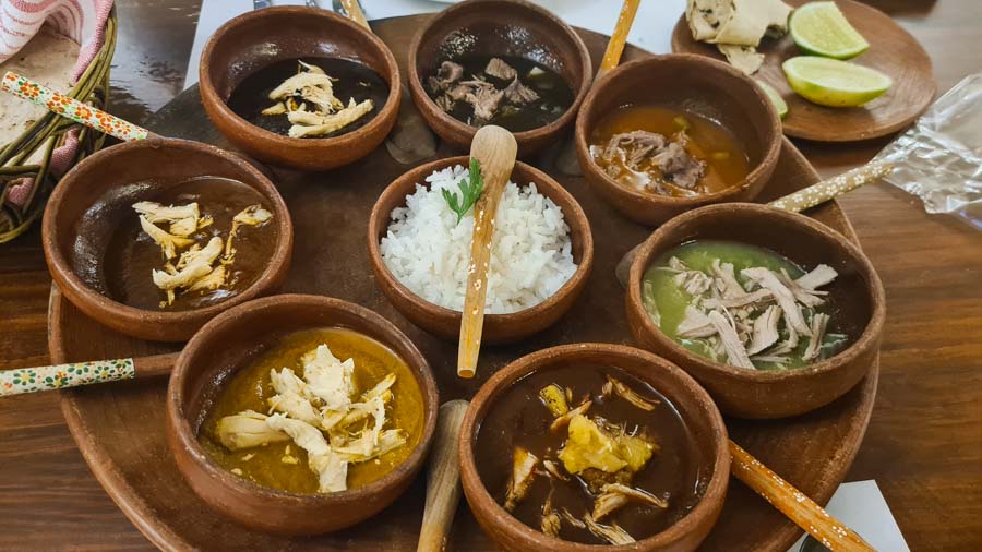 Eating mole in Oaxaca