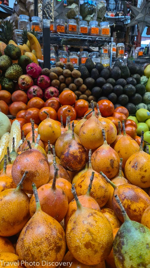 Gorgeous exotic fruits for sale at Hidalgo Market