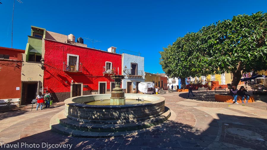 The oldest square and fountain in Guanajuato city