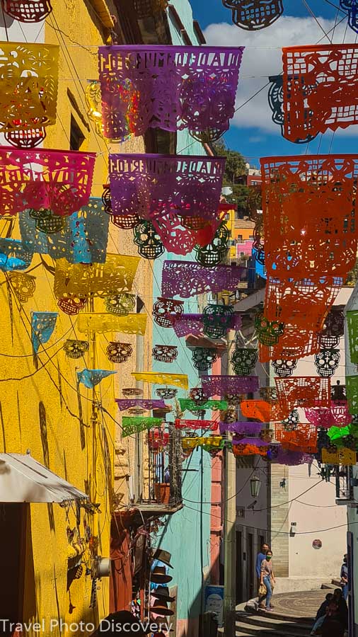 Colorful back streets of Guanajuato city