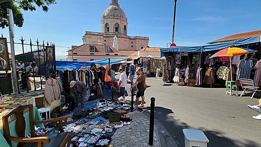 Looking for antiques and treasures at the flea market days