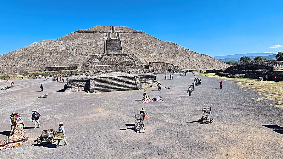 Climb the three main pyramids