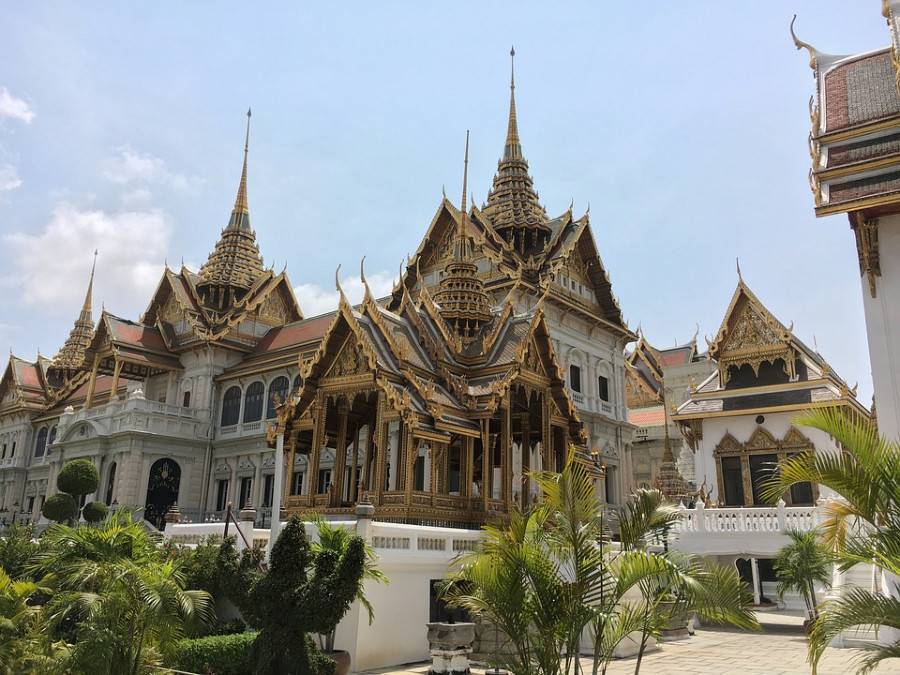 The Grand Palace along the Chao Phraya River