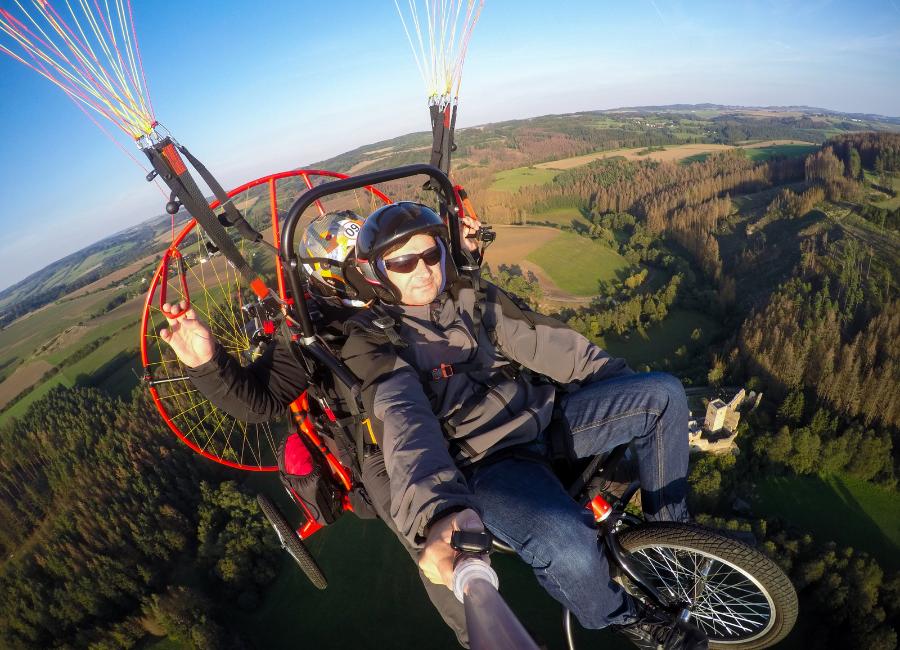 Paragliding, Hang gliding, Tandem Flight or Paramotor