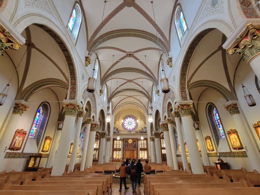 Interior of Check out the beautiful cathedral of Santa Fe or the Basilica of St. Francisco of Assisi