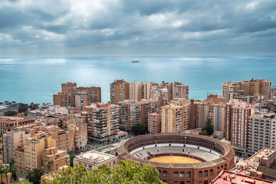 4. Malaga Spain in winter time