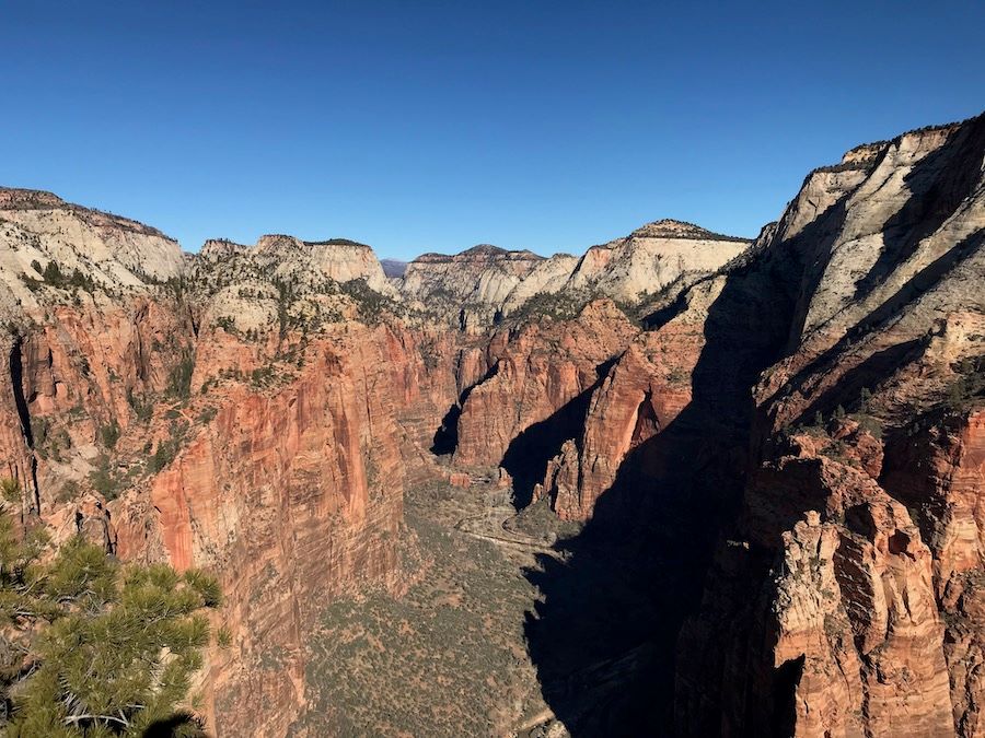 Zion National Park – Red Cliffs and River Canyons at Angels Landing