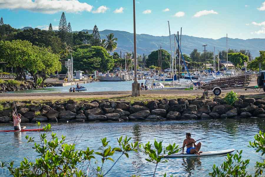 Hang out at Haleiwa beach and Bridge